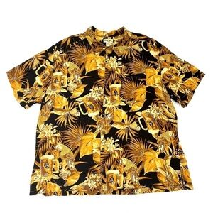 Panama Jack Hawaiian Tropical Beer Parrot Shirt, Size 3X